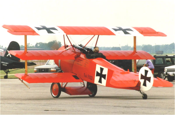 A flying replica of Manfred von Richthofen’s all red Fokker Triplane, part of the fleet of World War I replicas maintained and flown by The Great War Flying Museum in Brampton, Ont. Photo By John Corrigan
